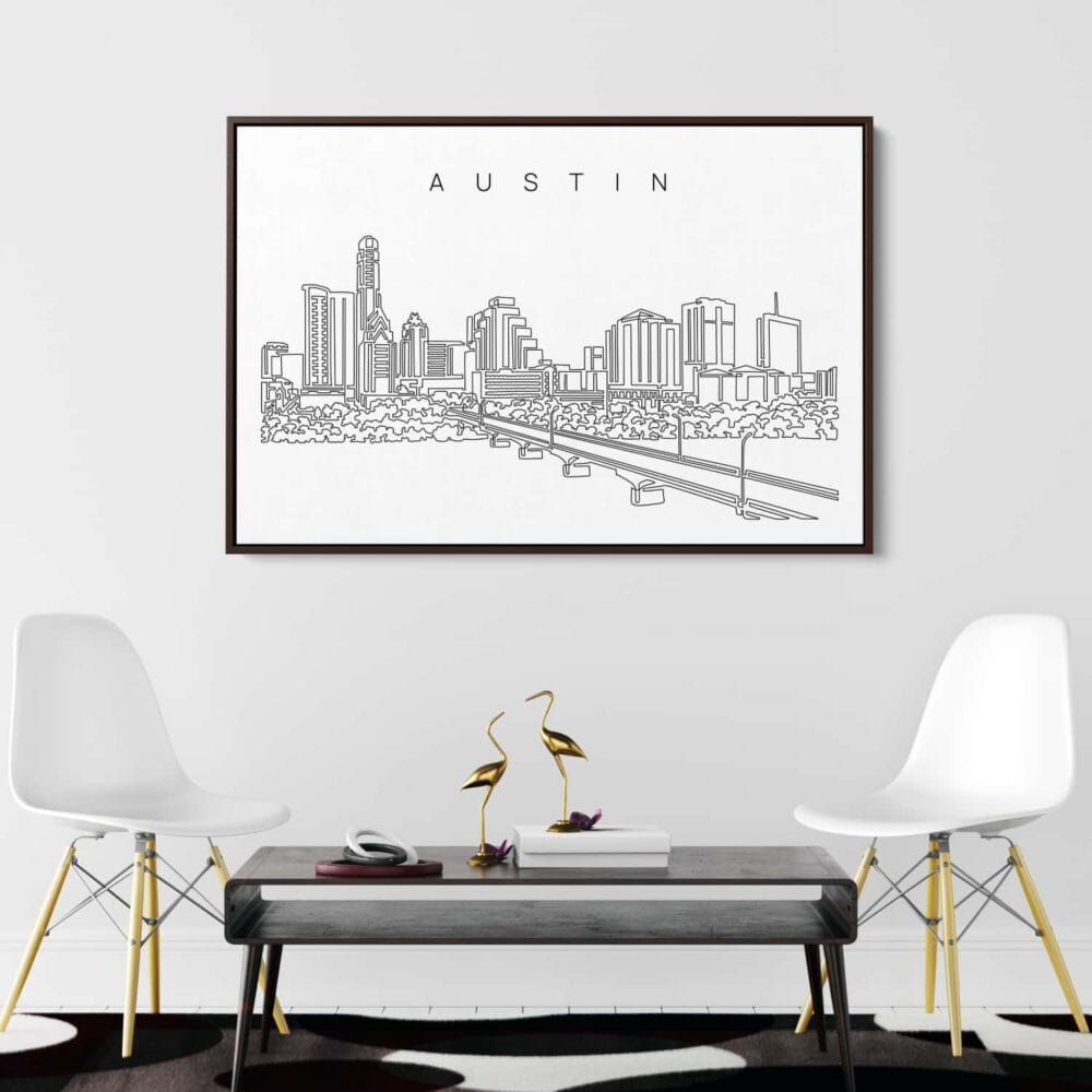 Austin Skyline Canvas Art Print Lifestyle Austin Skyline Canvas Art Print Lifestyle