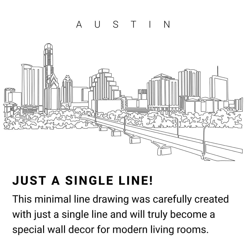 Austin Texas Skyline Line Art Austin Texas Skyline Line Art
