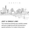 Austin Texas Skyline Line Art