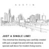 Austin Texas Skyline Line Art