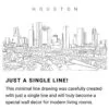 Houston Skyline Continuous Line Drawing Art Work