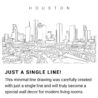 Houston Skyline Continuous Line Drawing Art Work