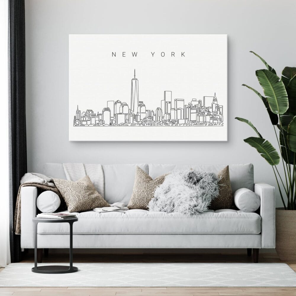 New York City Skyline Canvas Art Print Lifestyle New York City Skyline Canvas Art Print Lifestyle