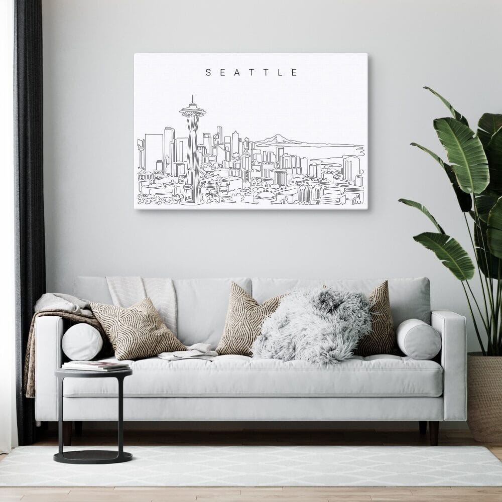 Seattle Skyline Canvas Art Print Lifestyle Seattle Skyline Canvas Art Print Lifestyle