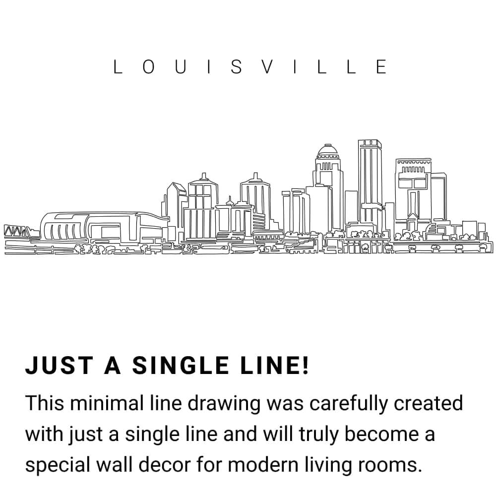 louisville skyline Continuous Line Drawing Art Work louisville skyline Continuous Line Drawing Art Work