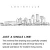 louisville skyline Continuous Line Drawing Art Work