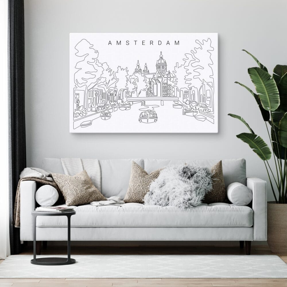Amsterdam Skyline Canvas Art Print Lifestyle Amsterdam Skyline Canvas Art Print Lifestyle