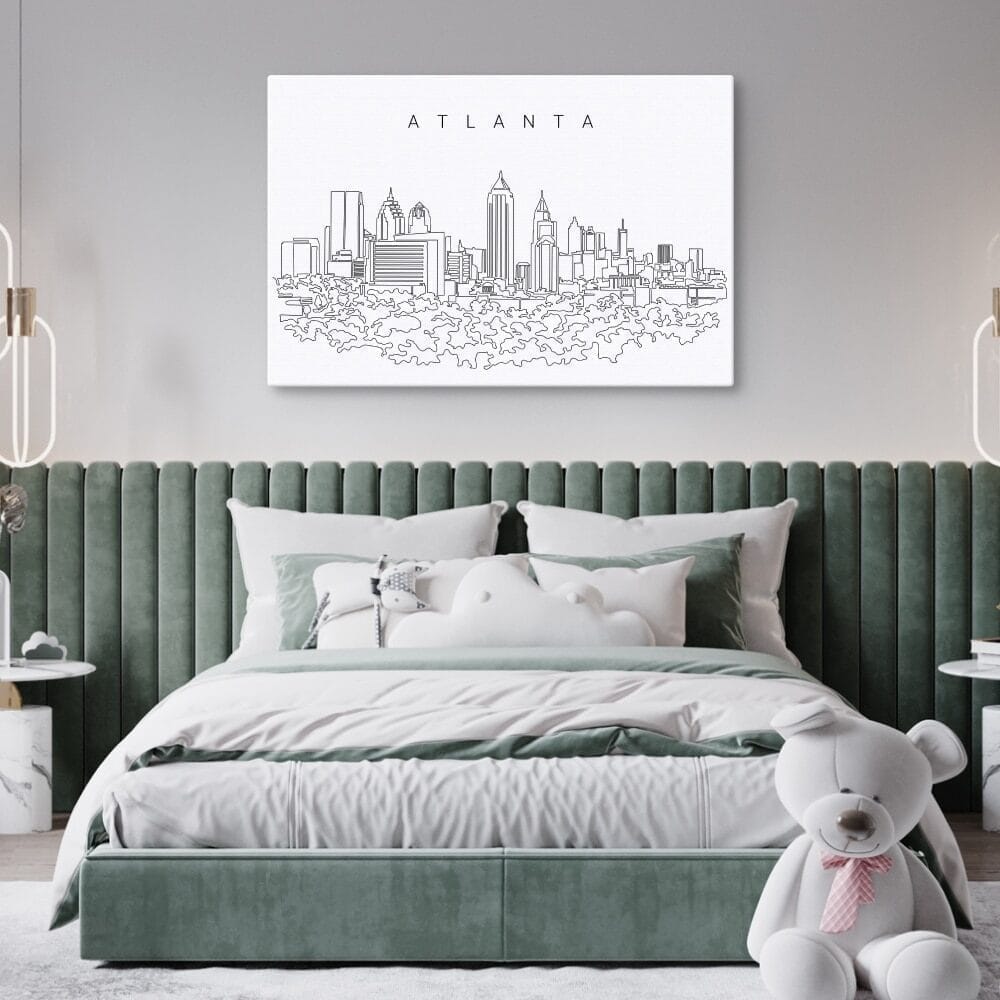 Atlanta Skyline Canvas Art Print Lifestyle Atlanta Skyline Canvas Art Print Lifestyle
