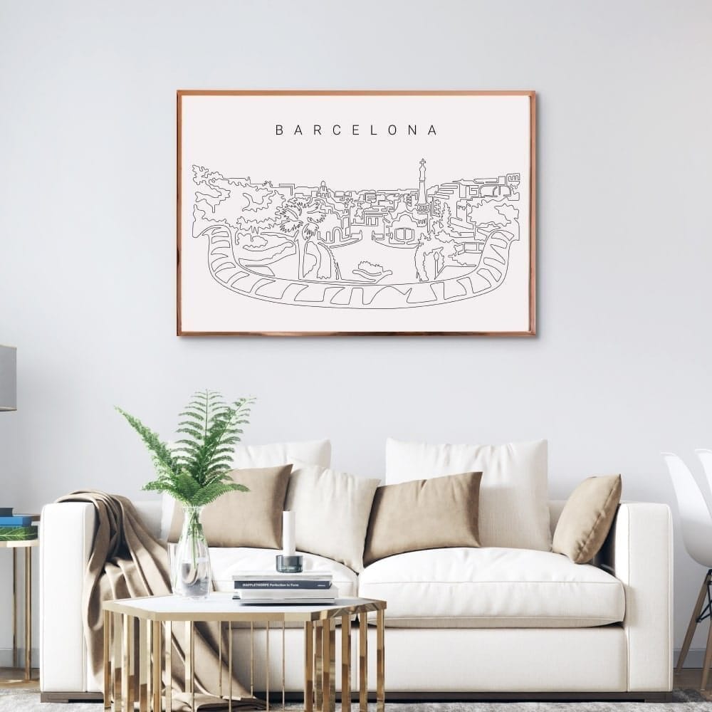 Barcelona Park Guell Wall Art for Living Room Barcelona Park Guell Wall Art for Living Room