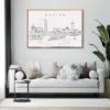 Boston Skyline - Charles River Living Room Wall Decor