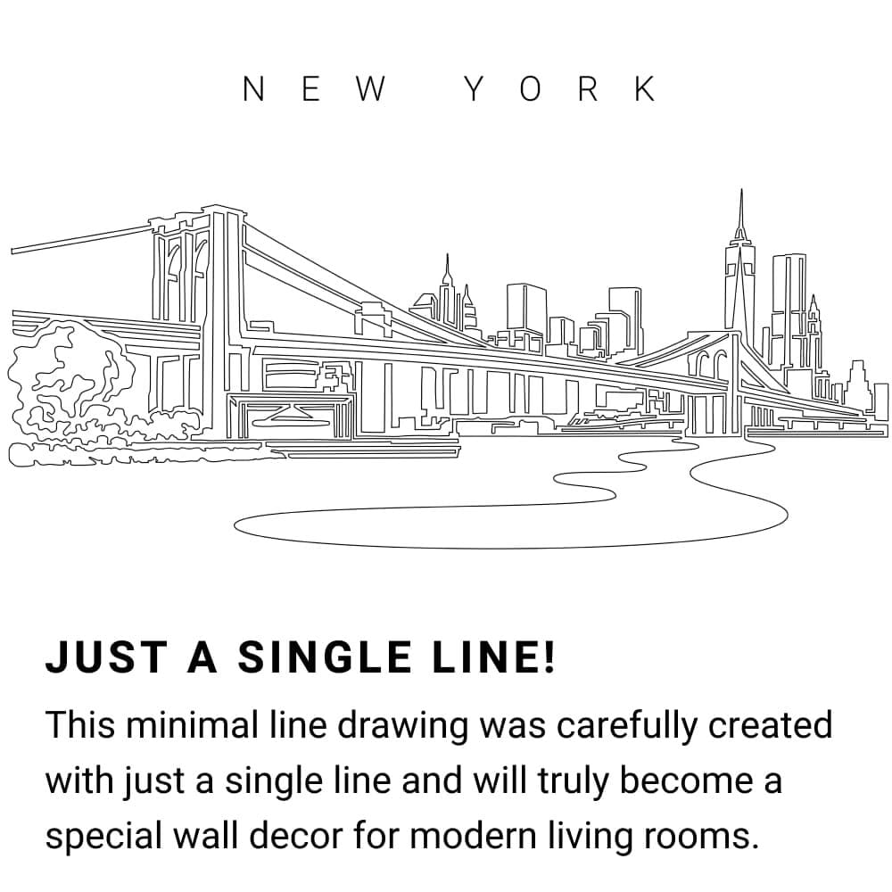 Brooklyn Bridge Continuous Line Drawing Art Work Brooklyn Bridge Continuous Line Drawing Art Work