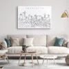 Charlotte NC Skyline Canvas Art Print Lifestyle