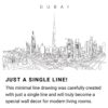 Dubai Skyline Continuous Line Drawing Art Work