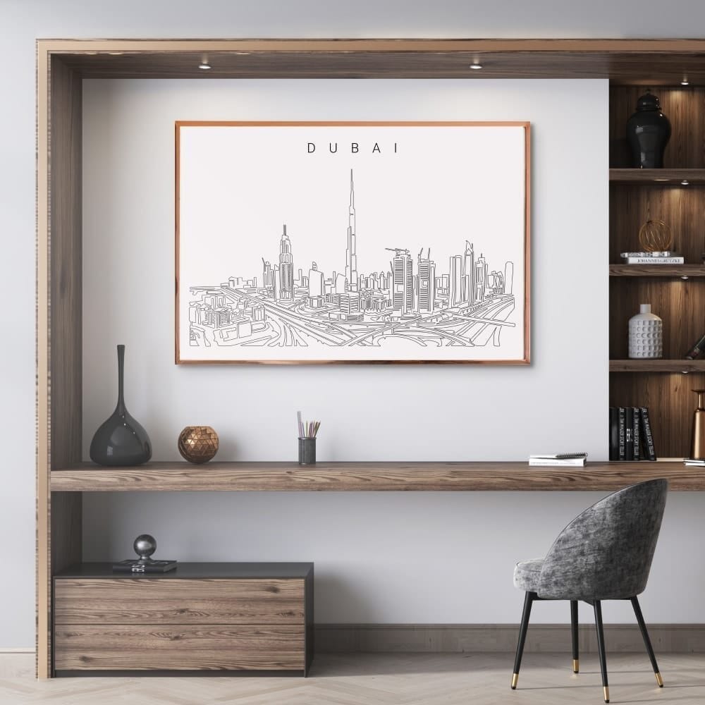 Dubai Skyline Wall Art for Home Office Dubai Skyline Wall Art for Home Office