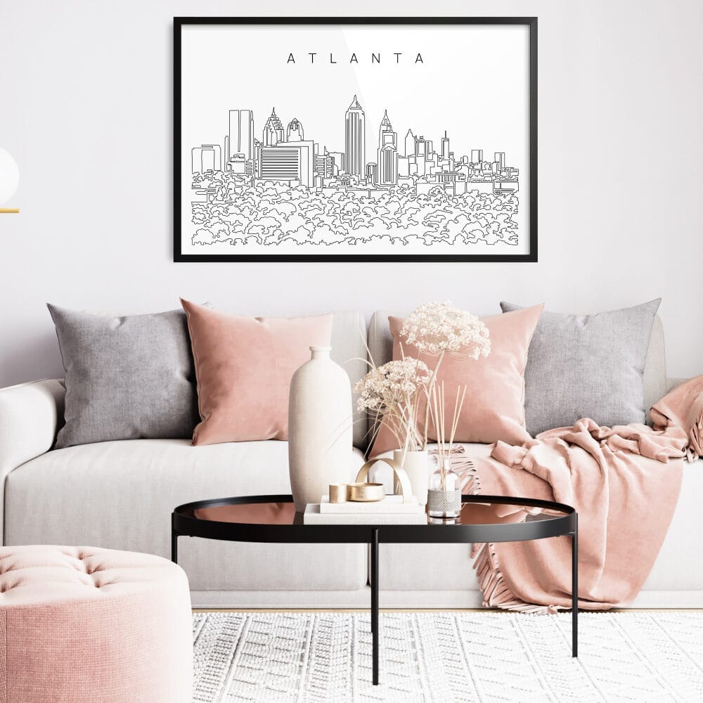 Framed Atlanta Wall Art for Living Room Framed Atlanta Wall Art for Living Room