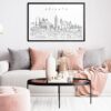 Framed Atlanta Wall Art for Living Room