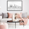 Framed Atlanta Wall Art for Living Room