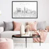 Framed Atlanta Wall Art for Living Room