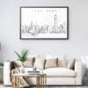 Framed Hong Kong Wall Art for Living Room