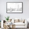 Framed Hong Kong Wall Art for Living Room