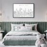 Framed Houston TX Wall Art for Bedroom
