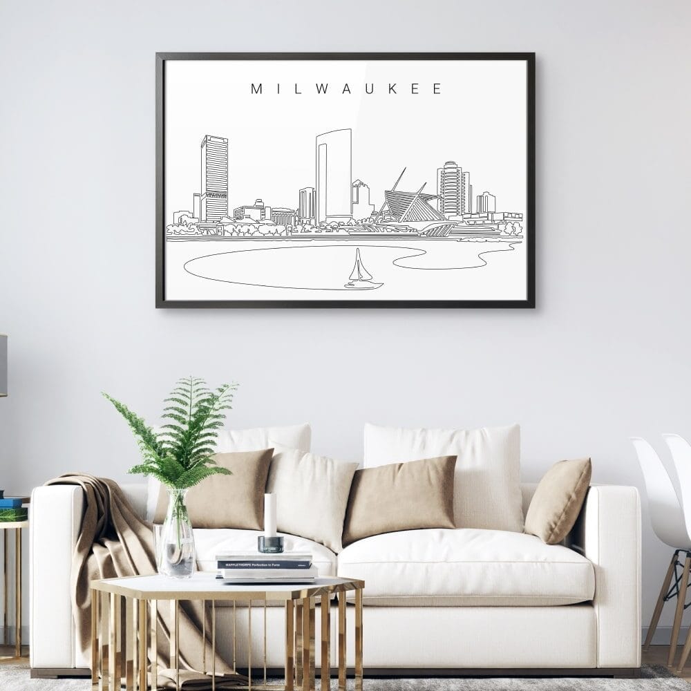 Framed Milwaukee Wall Art for Living Room Framed Milwaukee Wall Art for Living Room