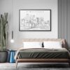 Framed Minneapolis Wall Art for Bedroom