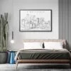 Framed Minneapolis Wall Art for Bedroom