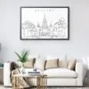 Framed Oakland Temple Wall Art for Living Room