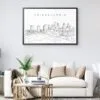 Framed Philadelphia Wall Art for Living Room