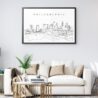 Framed Philadelphia Wall Art for Living Room