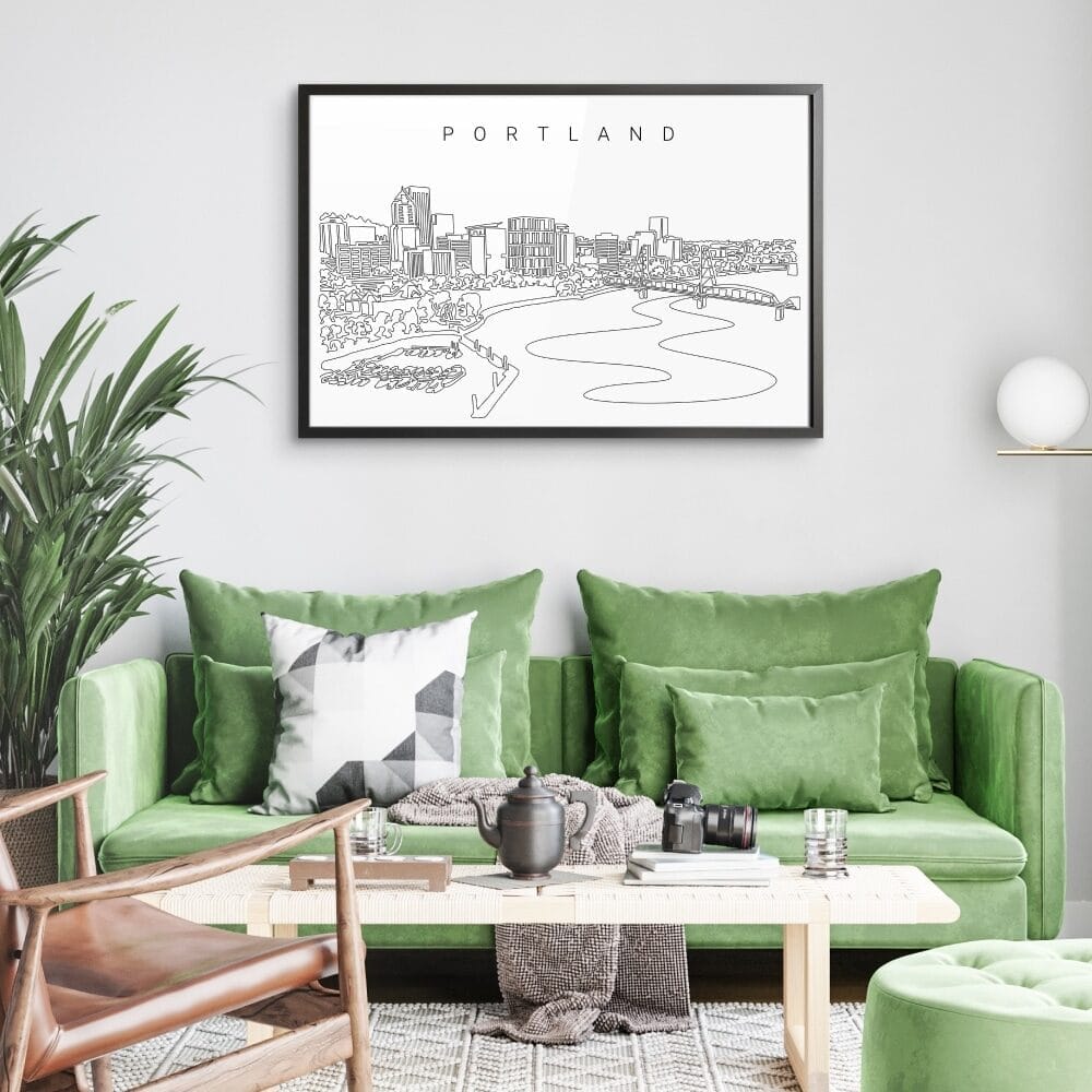 Framed Portland Oregon Wall Art for Living Room Framed Portland Oregon Wall Art for Living Room