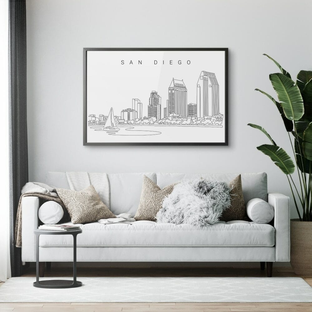 Framed San Diego Wall Art for Living Room Framed San Diego Wall Art for Living Room