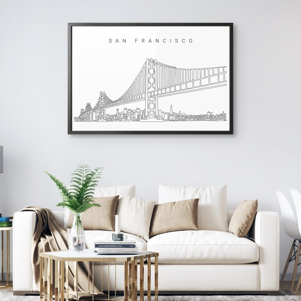 Framed San Francisco Wall Art for Living Room Framed San Francisco Wall Art for Living Room