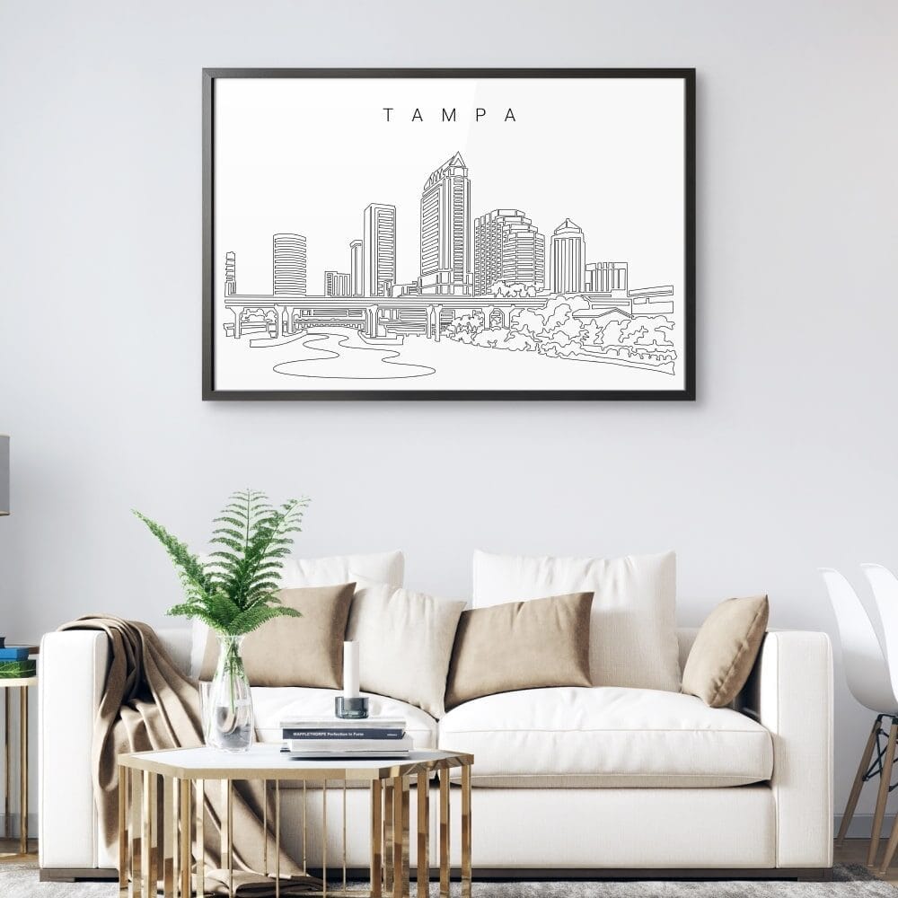 Framed Tampa Wall Art for Living Room Framed Tampa Wall Art for Living Room