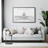Framed Washington DC Wall Art for Living Room