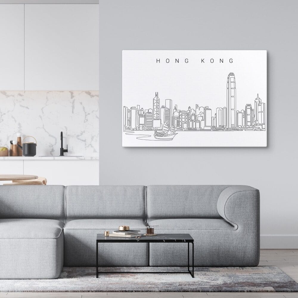 Hong Kong Skyline Canvas Art Print Lifestyle Hong Kong Skyline Canvas Art Print Lifestyle