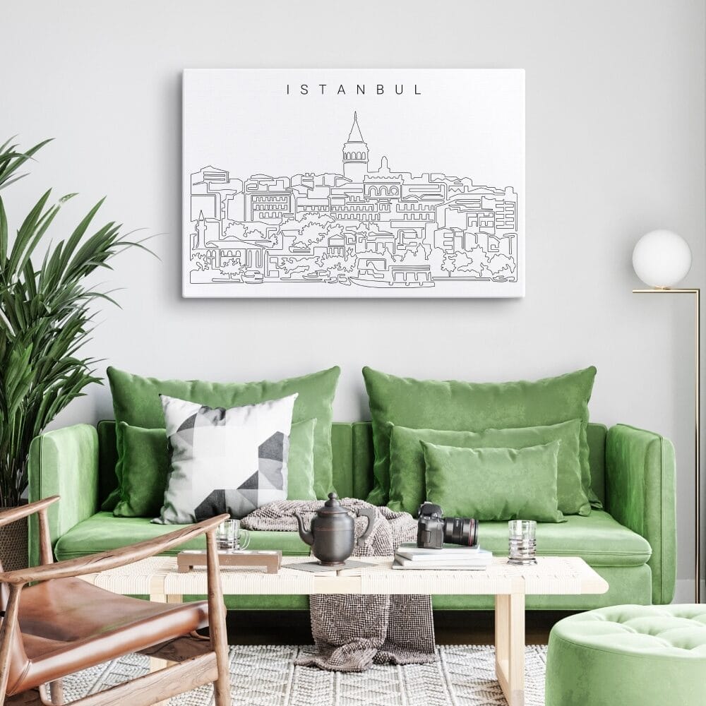 Istanbul Skyline Canvas Art Print Lifestyle Istanbul Skyline Canvas Art Print Lifestyle