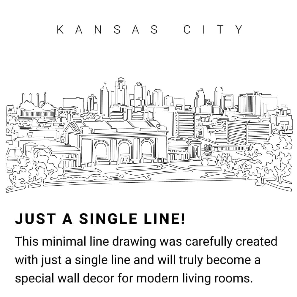 Kansas City Skyline Continuous Line Drawing Art Work Kansas City Skyline Continuous Line Drawing Art Work