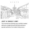Kyoto Continuous Line Drawing Art Work