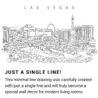 Las Vegas Skyline Continuous Line Drawing Art Work