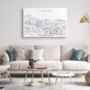 Lisbon Skyline Canvas Art Print Lifestyle