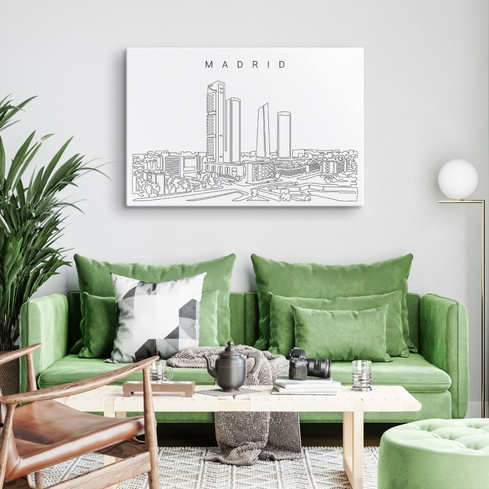 Madrid Skyline Canvas Art Print Lifestyle Madrid Skyline Canvas Art Print Lifestyle