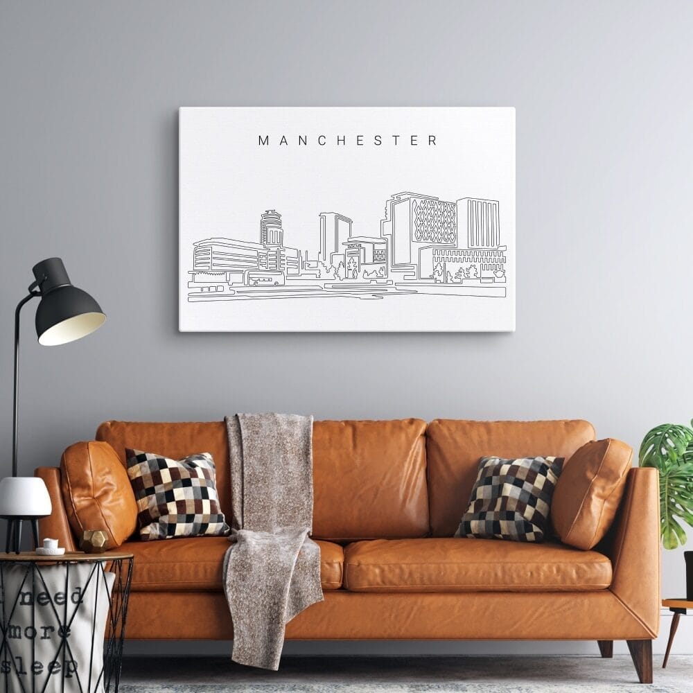 Manchester Skyline Canvas Art Print Lifestyle Manchester Skyline Canvas Art Print Lifestyle
