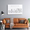 Manchester Skyline Canvas Art Print Lifestyle