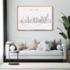 Miami Skyline Wall Art for Living Room