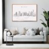 Miami Skyline Wall Art for Living Room