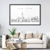 New York City Skyline Wall Art for Living Room