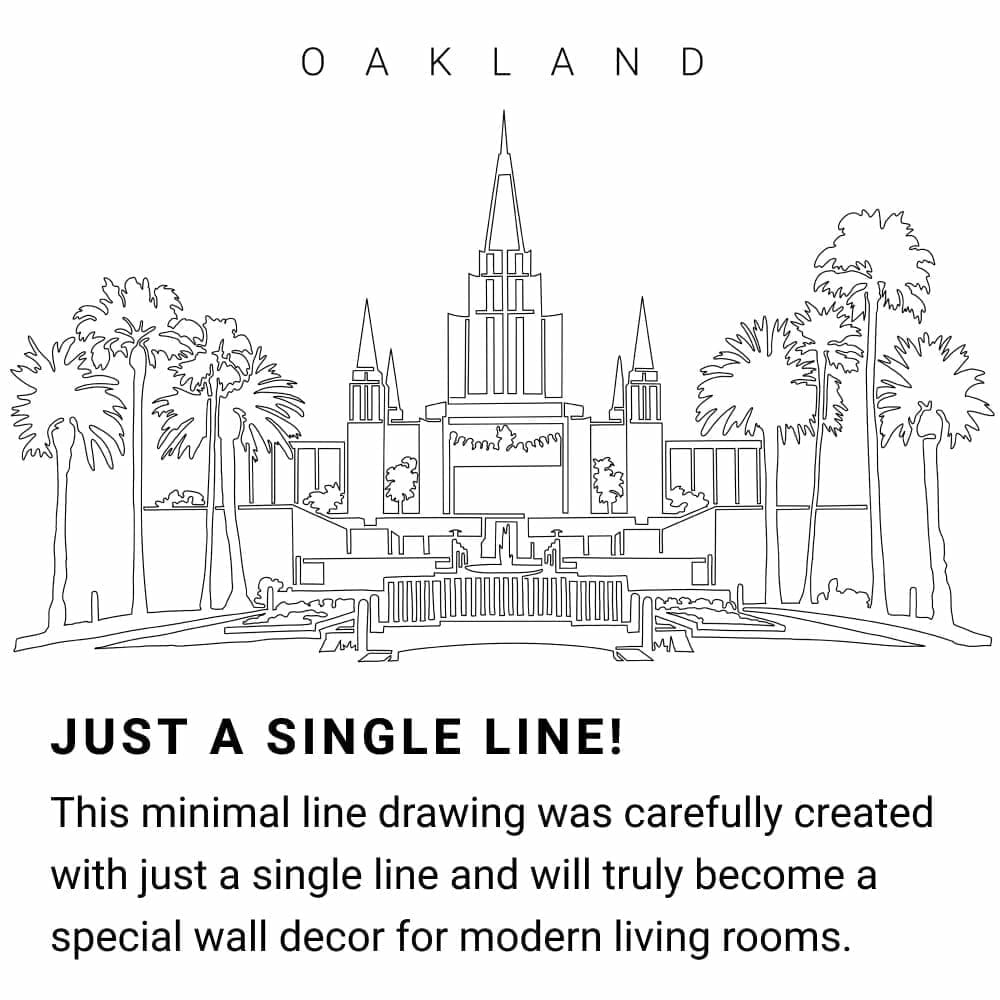 Oakland California Temple Continuous Line Drawing Art Work Oakland California Temple Continuous Line Drawing Art Work