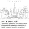 Oakland California Temple Continuous Line Drawing Art Work